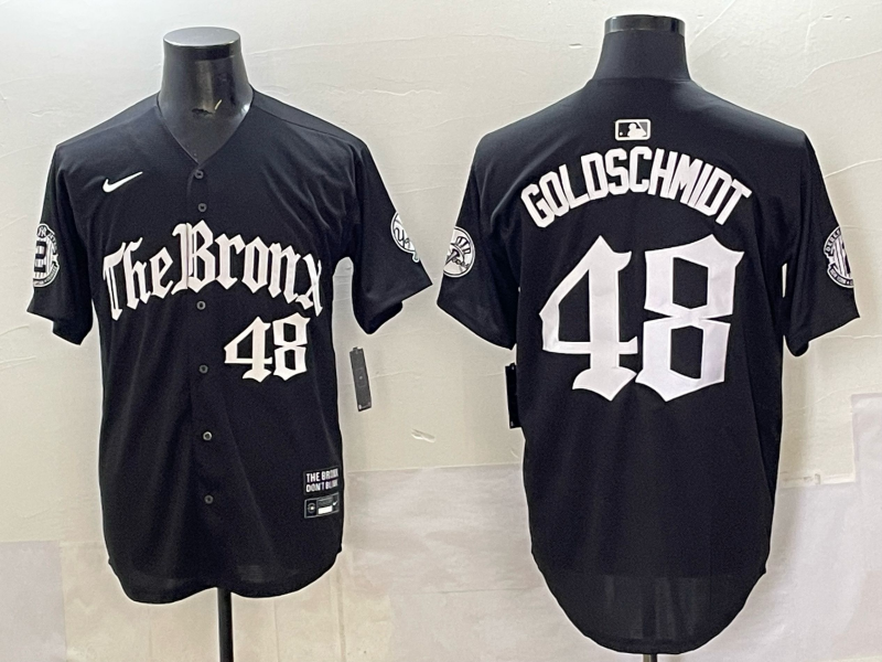 Men New York Yankees #48 Goldschmidt black MLB 2025 Nike jersey 001->new york yankees->MLB Jersey